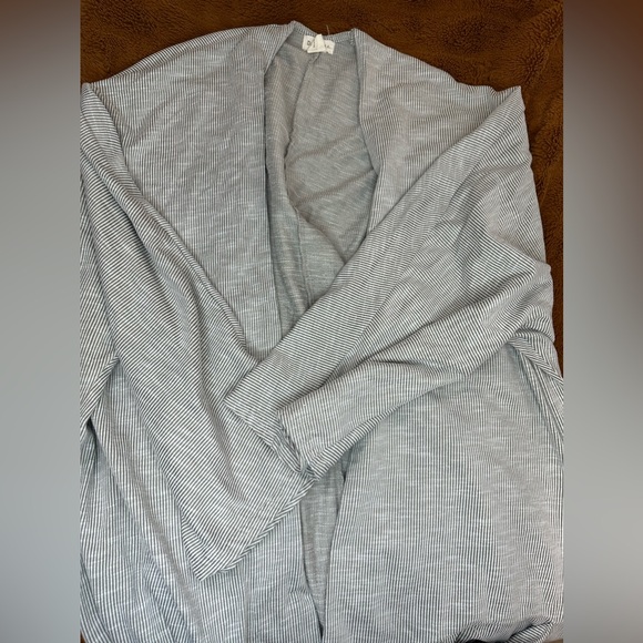 Donni Anthropologie Slouchy Gray Oversized Ribbed Duster Cardigan | Open Front - Picture 8 of 8